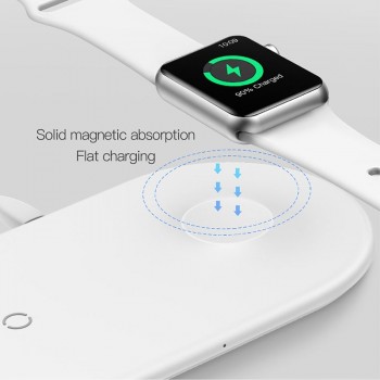 Baseus 2 in 1 Wireless Charger Pad For Apple Watch 4/3/2/1 Upgrade Version Fast Wireless Charging for iPhone 8 Xs Max Samsung S9