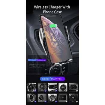 DCAE Car Phone Holder Automatic Clamping 10W Qi Wireless Charger Fast Charging for iPhone X XS XR 8 11 Samsung S10 S9 S8 Note 10