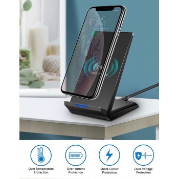 15W Qi Fast Wireless Charger For Samsung S10 9 plus Note10 iPhone Xr 11 Pro Max 8Plus HUAWEI P30 Pro Xiaomi Mi9 Charging Station