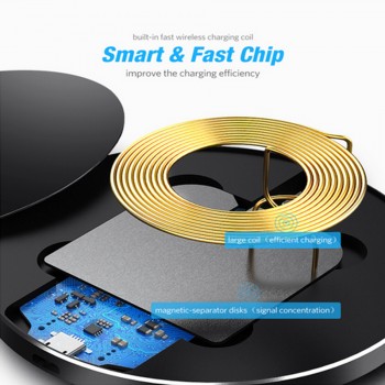 Qi Metal 10W Wireless Charger For iPhone 8 X XR XS Max QC3.0 Fast Wireless Charging for Samsung S10 S9 Note 8 9 USB Charger Pad
