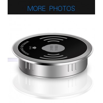 Built in Desktop Device Qi Fast Wireless Charger 15W 10W 7.5W or 5W Quick Charger 3.0 Embedded Caricabatter Tipe C Chargeur