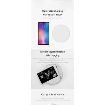 Original Xiaomi Wireless Charger 20W 27W Plug 15V For Xiaomi Mi 9 MiX 2S Mix 3 Qi EPP 10W For iPhone XS XR XS MAX Multiple Safe