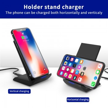 Coolreall Qi Wireless Charger Stand for iPhone X XS 8 XR Samsung S9 S10 S8 S10E 15W Fast Wireless Charging Station Phone Charger