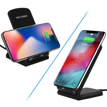 Qi Wireless Charger 10W Fast Charging Stand for iphone 8 plus X XS Samsung S8 S9 Fast Charger Phone Holder for Xiaomi huawei