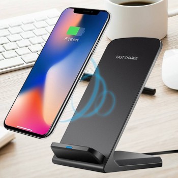 Qi Wireless Charger 10W Fast Charging Stand for iphone 8 plus X XS Samsung S8 S9 Fast Charger Phone Holder for Xiaomi huawei