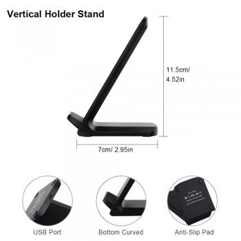 Qi Wireless Charger 10W Fast Charging Stand for iphone 8 plus X XS Samsung S8 S9 Fast Charger Phone Holder for Xiaomi huawei
