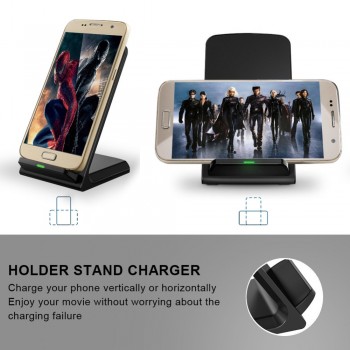 Qi Wireless Charger 10W Fast Charging Stand for iphone 8 plus X XS Samsung S8 S9 Fast Charger Phone Holder for Xiaomi huawei