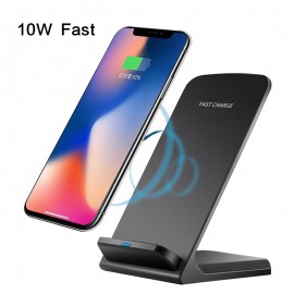 Qi Wireless Charger 10W Fast Charging Stand for iphone 8 plus X XS Samsung S8 S9 Fast Charger Phone Holder for Xiaomi huawei