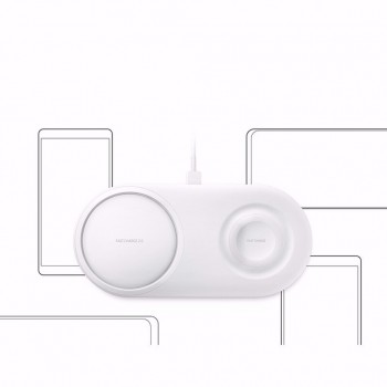 25W QI Wireless Charger Duo Pad Fast Charging Charge for Samsung Galaxy S7 S8 S9 S10 Plus S10e Note 8 Watch for Huawei Mate20pro