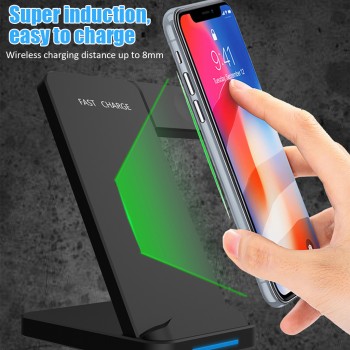 10W Qi Wireless Charger For iPhone XS XR X 8 Plus 2 in 1 Fast Charging Dock For Apple Watch iwatch 4 3 2 For Samsung S9 S8