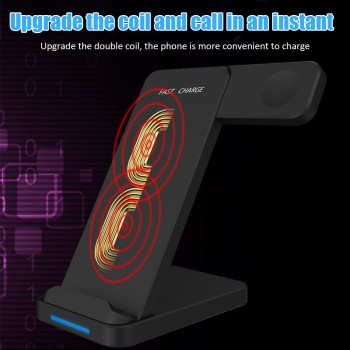 10W Qi Wireless Charger For iPhone XS XR X 8 Plus 2 in 1 Fast Charging Dock For Apple Watch iwatch 4 3 2 For Samsung S9 S8