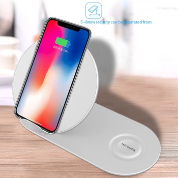 10W Qi Wireless Charger Stand For Samasung S9 + S10 S8 S7 Fast Charging Dock Station for Samsung Watch Wireless charging pad