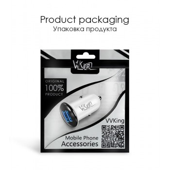 VVKing  Car Charger Dual USB 5V/2.4A Max Charging Mini Adapter For iPhone 6S Plus Samsung Xiaomi Phone Charger 2 USB Car Charge