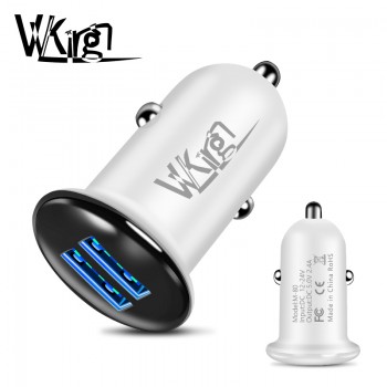 VVKing  Car Charger Dual USB 5V/2.4A Max Charging Mini Adapter For iPhone 6S Plus Samsung Xiaomi Phone Charger 2 USB Car Charge