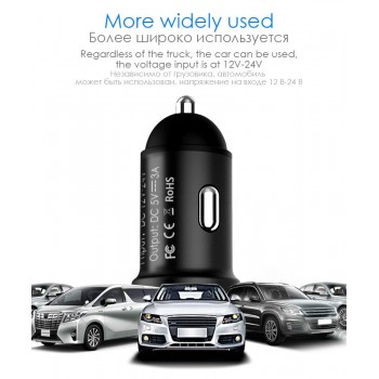 VVKing Dual USB Car Charger Adapter 5V 3.0A Max For iPhone Xiaomi Samsung Huawei ipad Mobile Phone 2 Port Metal Car DVR Charger