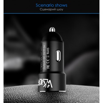 VVKing Dual USB Car Charger Adapter 5V 3.0A Max For iPhone Xiaomi Samsung Huawei ipad Mobile Phone 2 Port Metal Car DVR Charger