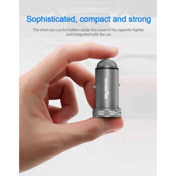 Rocketek All Metal USB Car Charger For Mobile Phone Tablet GPS 3.1A Fast Charger Car-Charger Dual USB Car Phone Charger Adapter