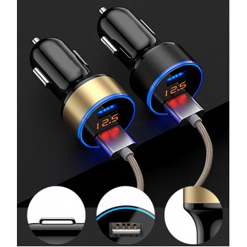 VIKEFON 3.1A Mini USB Car Charger For Mobile Phone Tablet GPS Fast Charger Car-Charger Dual USB Phone Charger Adapter in Car