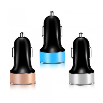 VIKEFON 3.1A Mini USB Car Charger For Mobile Phone Tablet GPS Fast Charger Car-Charger Dual USB Phone Charger Adapter in Car