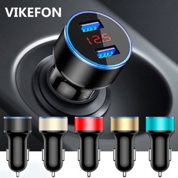 VIKEFON 3.1A Mini USB Car Charger For Mobile Phone Tablet GPS Fast Charger Car-Charger Dual USB Phone Charger Adapter in Car