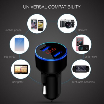 VIKEFON 3.1A Mini USB Car Charger For Mobile Phone Tablet GPS Fast Charger Car-Charger Dual USB Phone Charger Adapter in Car
