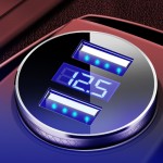 Mini Fast Charger Dual USB Car Phone Charger 5V 3.1A With LED Display Universal Phone Charger for iPhone Samsung Xiaomi