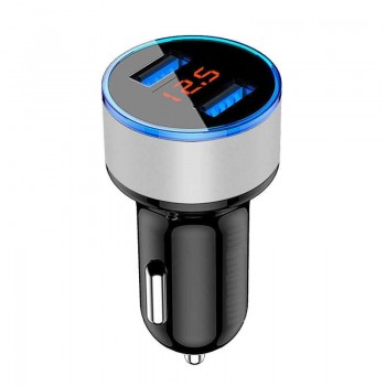 Mini Fast Charger Dual USB Car Phone Charger 5V 3.1A With LED Display Universal Phone Charger for iPhone Samsung Xiaomi