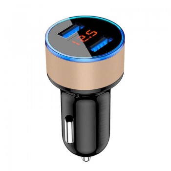 Mini Fast Charger Dual USB Car Phone Charger 5V 3.1A With LED Display Universal Phone Charger for iPhone Samsung Xiaomi