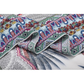 KIYUMI Dress Women Summer Dress Short Sleeve V-neck Floral Printed Smock 2019 Plus Size Vestidos Casual Beach Loose Long Dresses