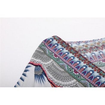 KIYUMI Dress Women Summer Dress Short Sleeve V-neck Floral Printed Smock 2019 Plus Size Vestidos Casual Beach Loose Long Dresses