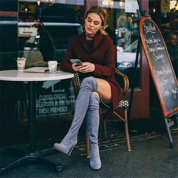 New Solid Long Sleeve Autumn Winter Dresses Women Turtleneck Warm Knitted Sweater Dress Casual Loose Mini Dress