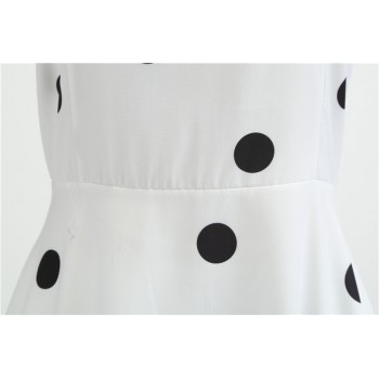 2019 Women Summer Dress Vintage Floral Print Rockabilly Dress Robe Femme Sundress Vestidos Plus Size Polka Dot Party Dress