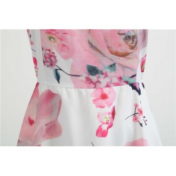 2019 Women Summer Dress Vintage Floral Print Rockabilly Dress Robe Femme Sundress Vestidos Plus Size Polka Dot Party Dress