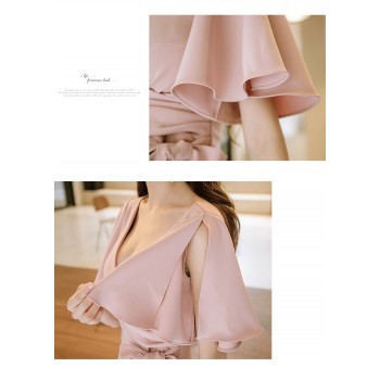 H Han Queen Summer Women Bow Sexy Pink Bodycon Pencil Sheath Retro Formal Wedding Evening Party Special Occasion Dress