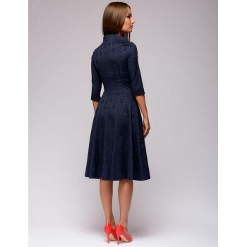 Women 3/4 sleeve Pattern party dresses women Sexy printing streetwear Knee-Length A-Line dress female 2018 autumn dress vestidos