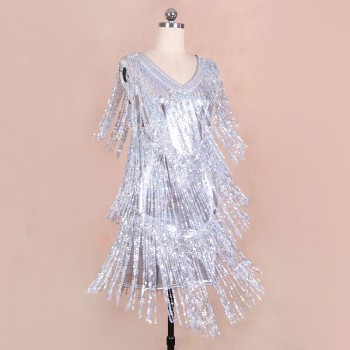 BLINGSTORY New Arrival Novelty Summer Dancing Vestido Sequin Dress Elegant Beautiful Dresses with Fringe M-XXL Dropshipping