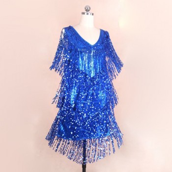 BLINGSTORY New Arrival Novelty Summer Dancing Vestido Sequin Dress Elegant Beautiful Dresses with Fringe M-XXL Dropshipping