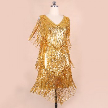BLINGSTORY New Arrival Novelty Summer Dancing Vestido Sequin Dress Elegant Beautiful Dresses with Fringe M-XXL Dropshipping