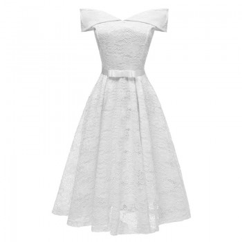 Fashion women Slash neck lace dress ladies New Elegant slim clothing girls Princess dresses woman sexy clothe women laces dress