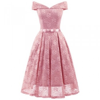 Fashion women Slash neck lace dress ladies New Elegant slim clothing girls Princess dresses woman sexy clothe women laces dress