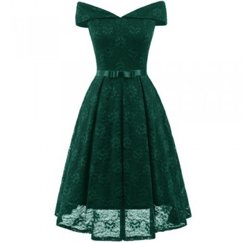 Fashion women Slash neck lace dress ladies New Elegant slim clothing girls Princess dresses woman sexy clothe women laces dress