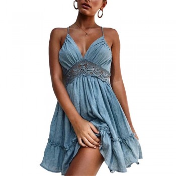 Wipalo 5 Color Women Dresses New 2019 Summer Lace Sexy Club Spaghetti Strap Backless Party Dress Elegant Bohemian Beach Sundress