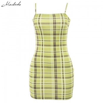 Macheda Fashion Women Sexy lattice Backless Basic Dresses Sleeveless Slim Vest Tanks Bodycon Dress Strap Solid Dress