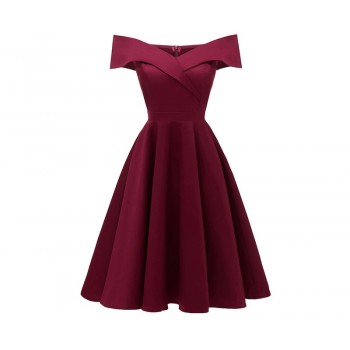 Sisjuly Women Dress Sexy Elegant Off Shoulder 2018 Cotton Elastic A Line Lady Slim Slash Neck Spring Vintage Short Party Dresses