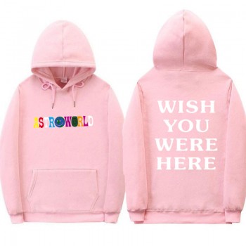 TRAVIS SCOTT ASTROWORLD WISH YOU WERE HERE HOODIES fashion letter ASTROWORLD HOODIE streetwear Man woman Pullover Sweatshirt