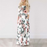 2018 Summer Long Dress Floral Print Boho Beach Dress Tunic Maxi Dress Women Evening Party Dress Sundress Vestidos de festa XXXL
