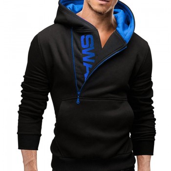 Zollrfea Dropshipping Autumn Winter Letter Printed Mens Hoodie Men Zipper Knitted Standard Coat Casual Knitwear M-5XL CA00095
