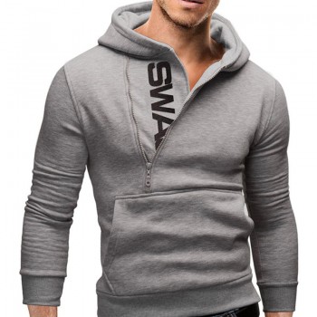 Zollrfea Dropshipping Autumn Winter Letter Printed Mens Hoodie Men Zipper Knitted Standard Coat Casual Knitwear M-5XL CA00095