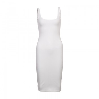 WIXRA Basic Vest Dress Women Back Split Dress 2018 Summer New Fashion Sleeveless Vest Tanks Slim Bodycon Strap Party Dresses