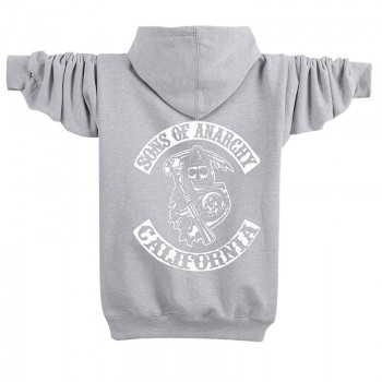 SOA Sons of anarchy the child new Fashion SAMCRO Men Sportswear Hoodies Male Zipper Casual Sweatshirt Winter Hip Hop Warm Hoody